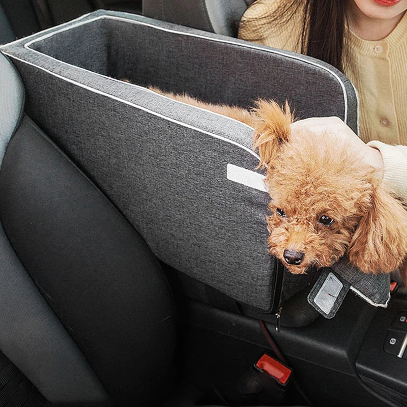 Asiento de Coche Portátil para Perros y Gatos: Cama de Seguridad para Viajes y Acompañamiento, Transportín de Protección, Casita y Accesorios de Invierno para Mascotas.