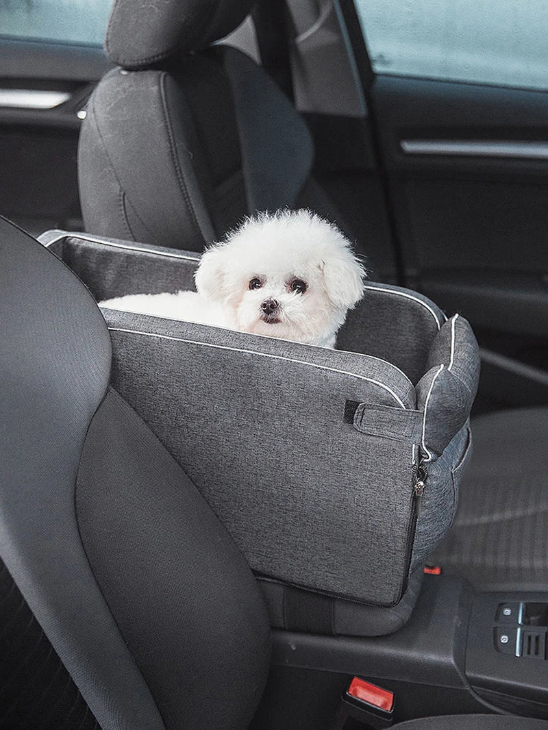 Asiento de Coche Portátil para Perros y Gatos: Cama de Seguridad para Viajes y Acompañamiento, Transportín de Protección, Casita y Accesorios de Invierno para Mascotas.